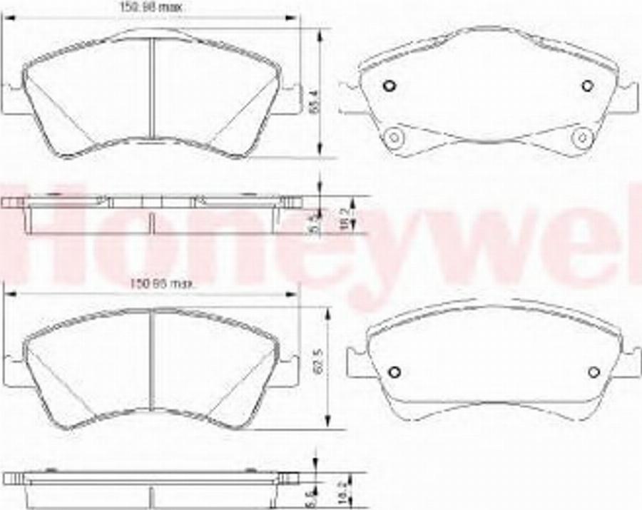 BENDIX 572525B - Гальмівні колодки, дискові гальма autocars.com.ua