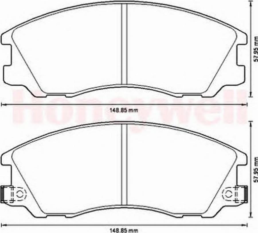 BENDIX 572540B - Тормозные колодки, дисковые, комплект avtokuzovplus.com.ua