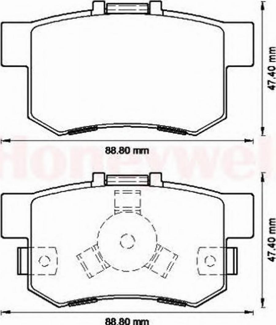 BENDIX 572544B - Тормозные колодки, дисковые, комплект autodnr.net