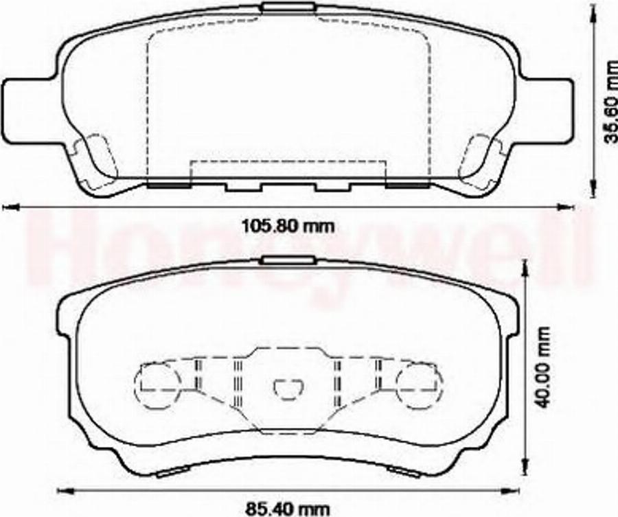 BENDIX 572547B - Тормозные колодки, дисковые, комплект avtokuzovplus.com.ua