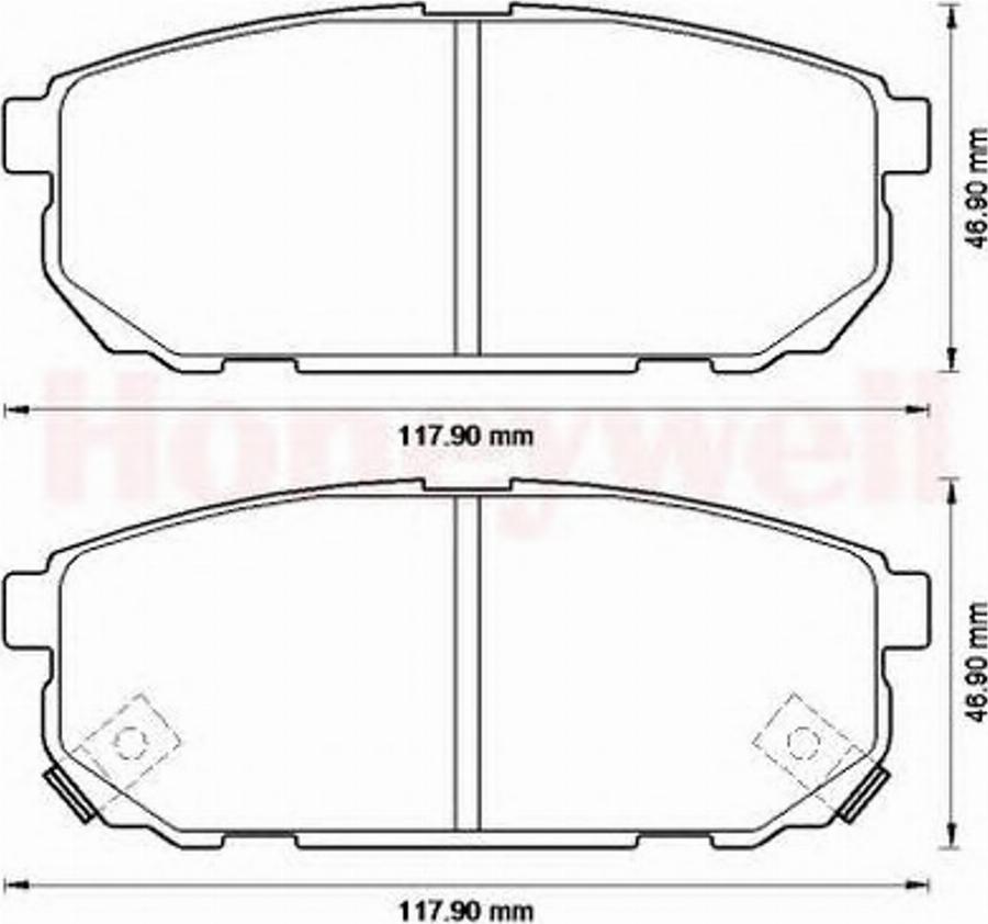 BENDIX 572549B - Тормозные колодки, дисковые, комплект autodnr.net