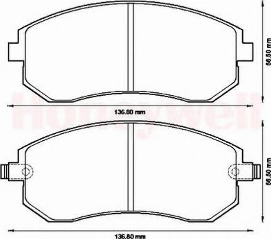 BENDIX 572550B - Тормозные колодки, дисковые, комплект avtokuzovplus.com.ua