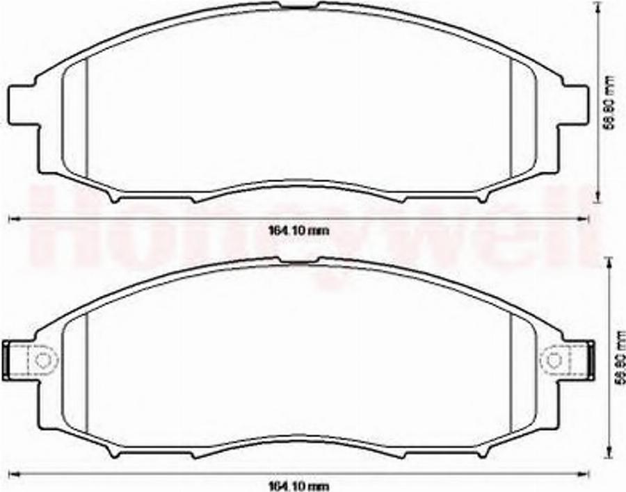 BENDIX 572551B - Тормозные колодки, дисковые, комплект avtokuzovplus.com.ua