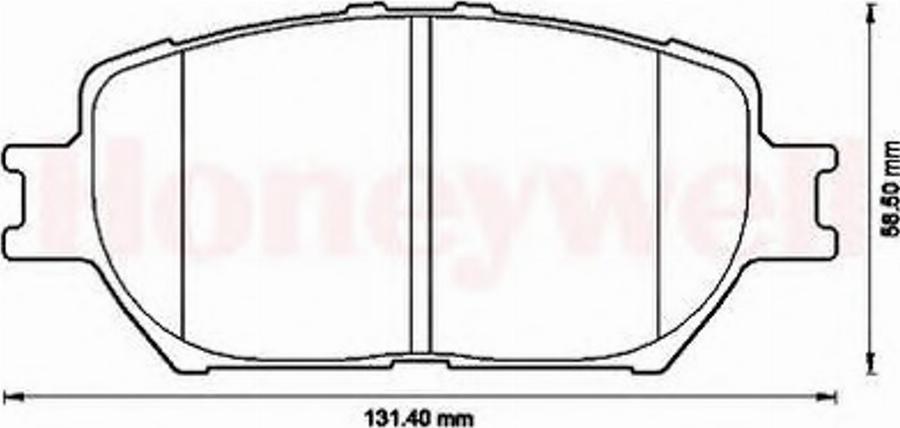 BENDIX 572553B - Тормозные колодки, дисковые, комплект autodnr.net