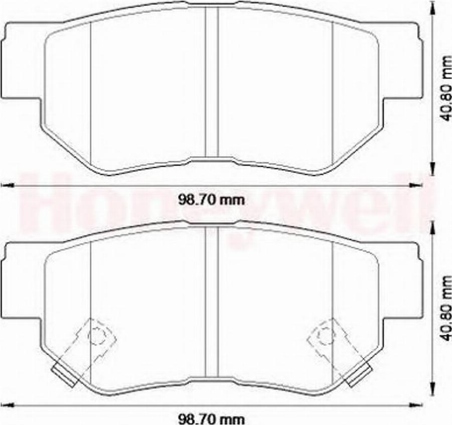 BENDIX 572557B - Тормозные колодки, дисковые, комплект avtokuzovplus.com.ua