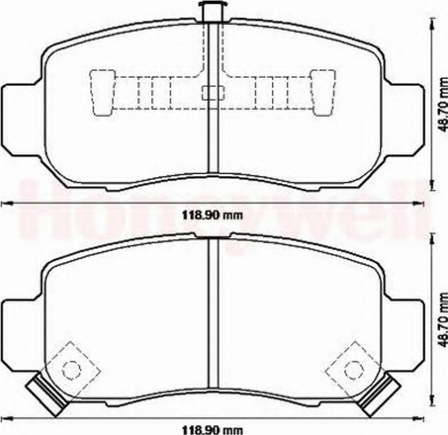 BENDIX 572561B - Гальмівні колодки, дискові гальма autocars.com.ua