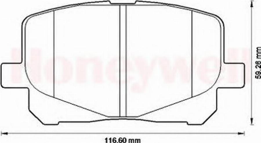 BENDIX 572563B - Тормозные колодки, дисковые, комплект avtokuzovplus.com.ua