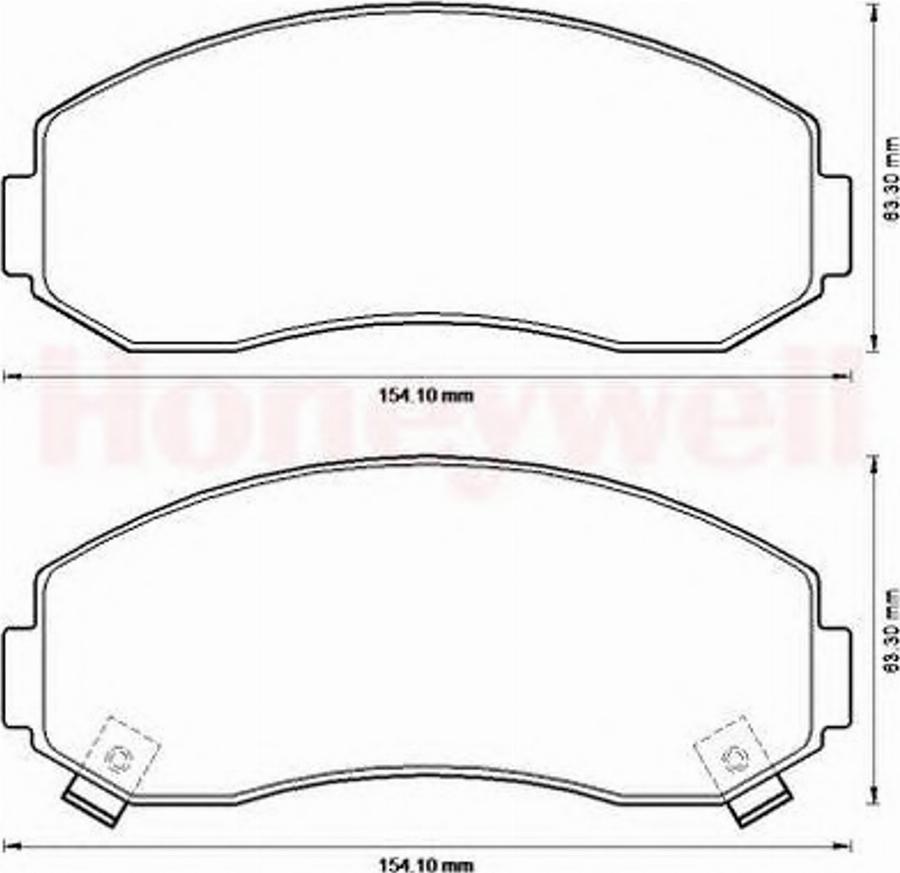 BENDIX 572567B - Тормозные колодки, дисковые, комплект avtokuzovplus.com.ua