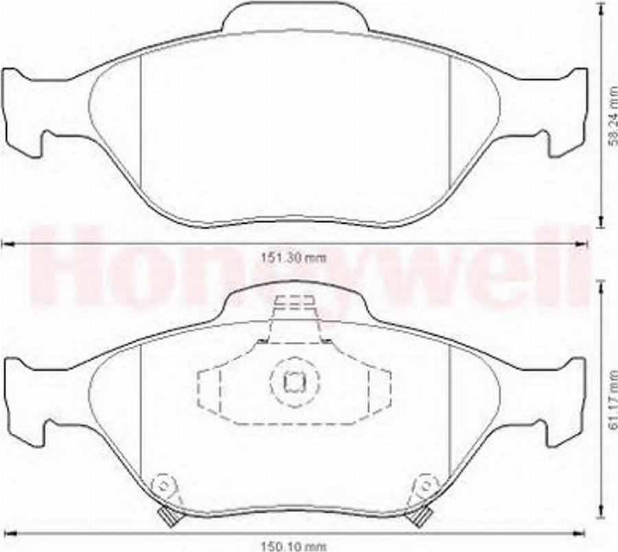 BENDIX 572576B - Тормозные колодки, дисковые, комплект autodnr.net