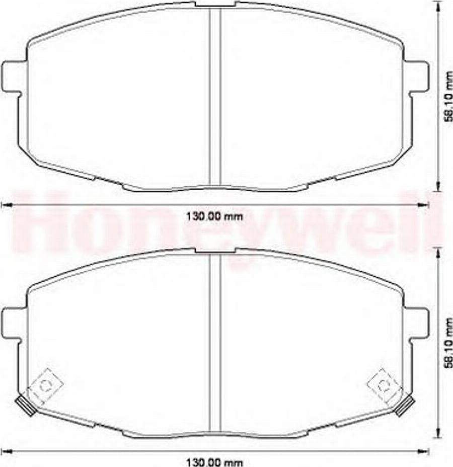 BENDIX 572577B - Тормозные колодки, дисковые, комплект avtokuzovplus.com.ua