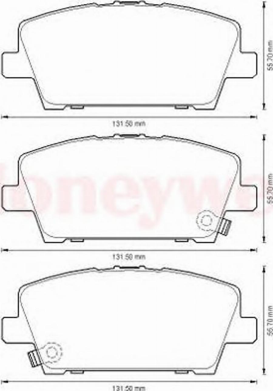 BENDIX 572579B - Гальмівні колодки, дискові гальма autocars.com.ua