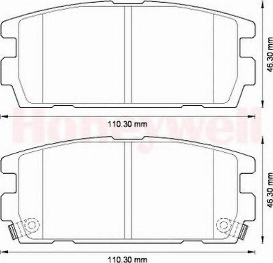 BENDIX 572581B - Тормозные колодки, дисковые, комплект autodnr.net