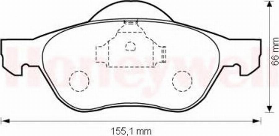 BENDIX 573016B - Тормозные колодки, дисковые, комплект avtokuzovplus.com.ua