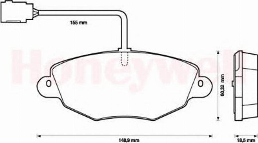 BENDIX 573020B - Гальмівні колодки, дискові гальма autocars.com.ua