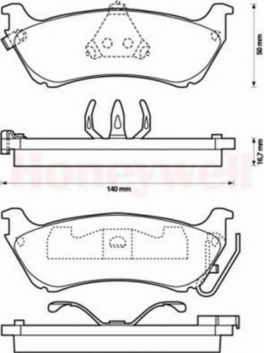 BENDIX 573035 B - Гальмівні колодки, дискові гальма autocars.com.ua