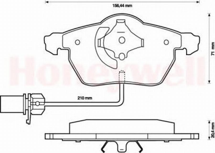 BENDIX 573037B - Тормозные колодки, дисковые, комплект autodnr.net