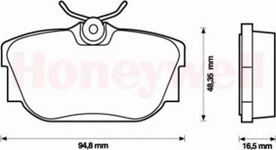 BENDIX 573038B - Тормозные колодки, дисковые, комплект avtokuzovplus.com.ua