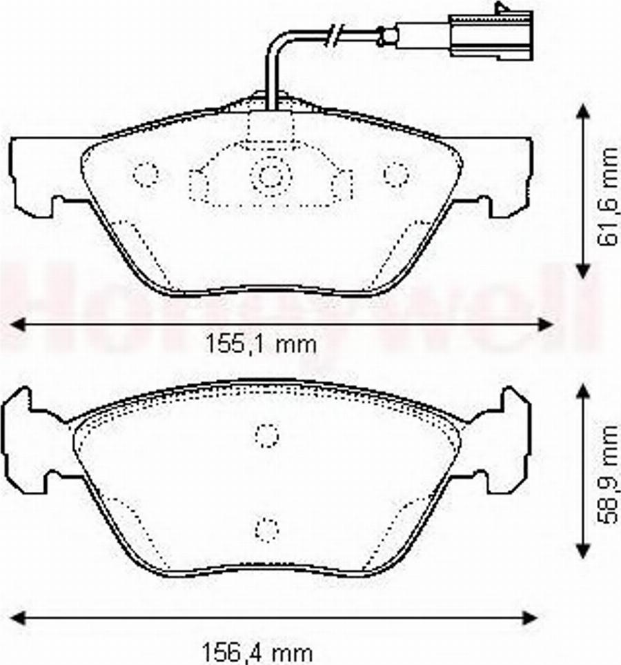 BENDIX 573042B - Гальмівні колодки, дискові гальма autocars.com.ua