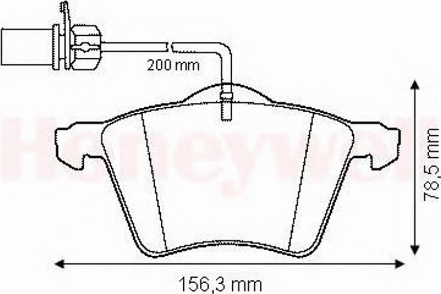 BENDIX 573045 B - Тормозные колодки, дисковые, комплект avtokuzovplus.com.ua