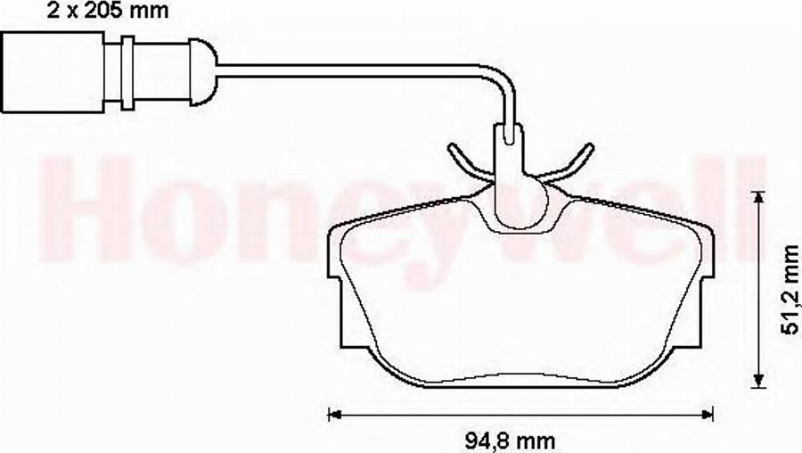 BENDIX 573049B - Тормозные колодки, дисковые, комплект avtokuzovplus.com.ua