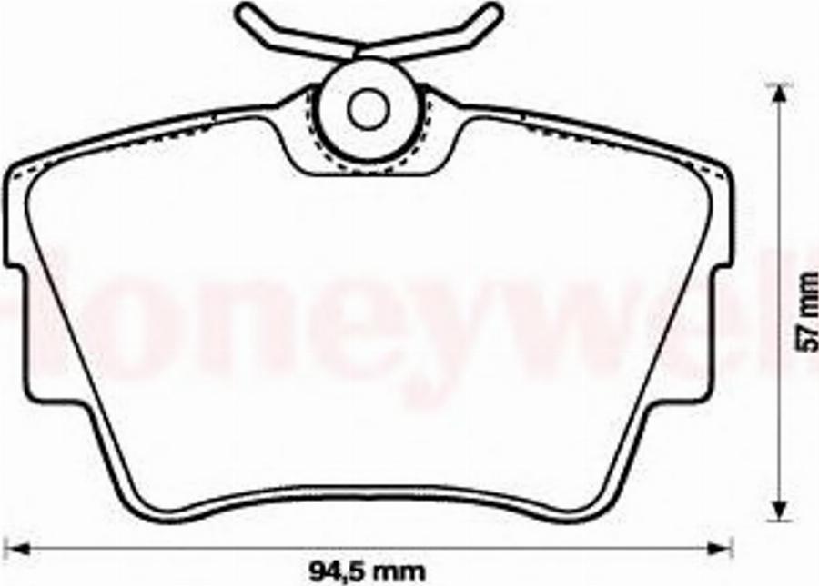 BENDIX 573059B - Тормозные колодки, дисковые, комплект autodnr.net