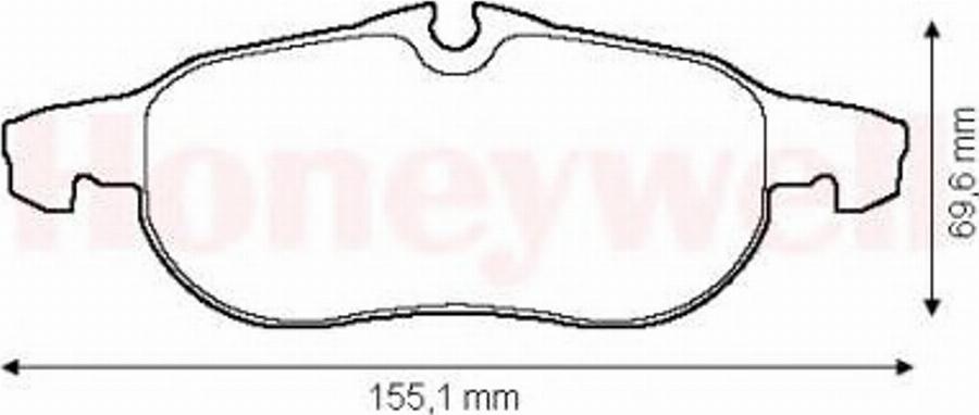 BENDIX 573089X - Тормозные колодки, дисковые, комплект autodnr.net