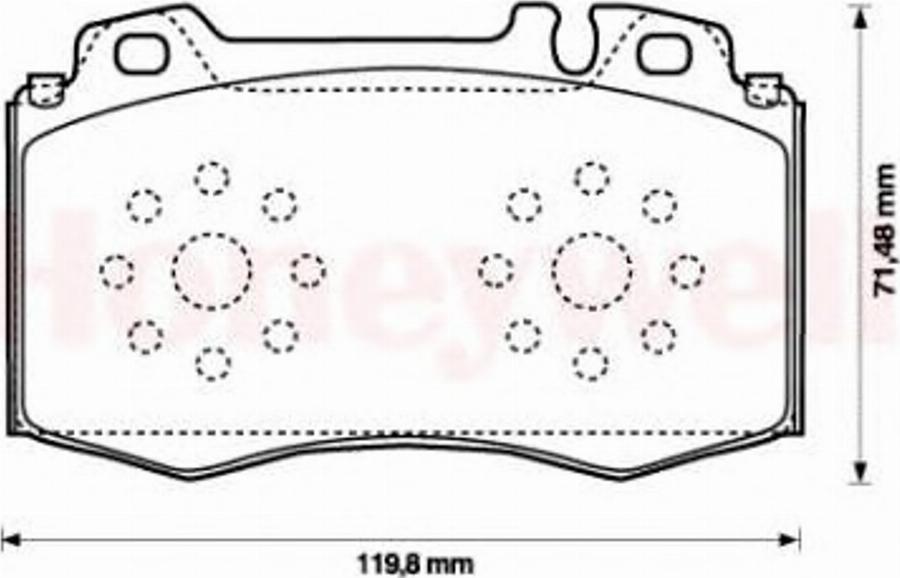 BENDIX 573092B - Тормозные колодки, дисковые, комплект avtokuzovplus.com.ua