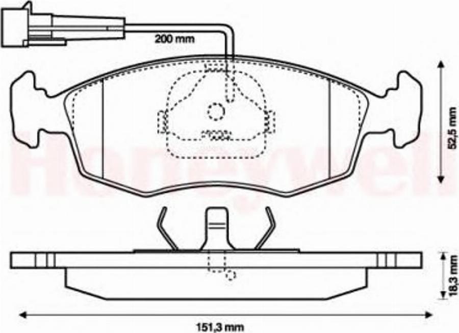 BENDIX 573094B - Тормозные колодки, дисковые, комплект autodnr.net