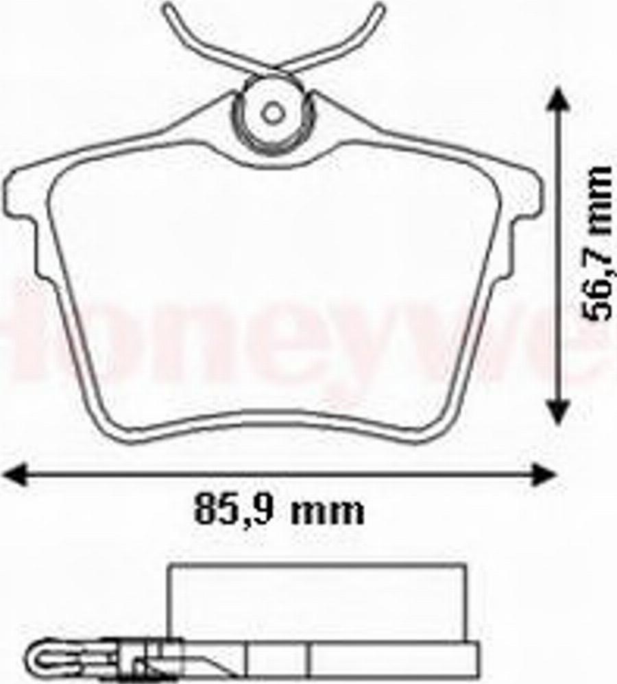 BENDIX 573133B - Тормозные колодки, дисковые, комплект avtokuzovplus.com.ua