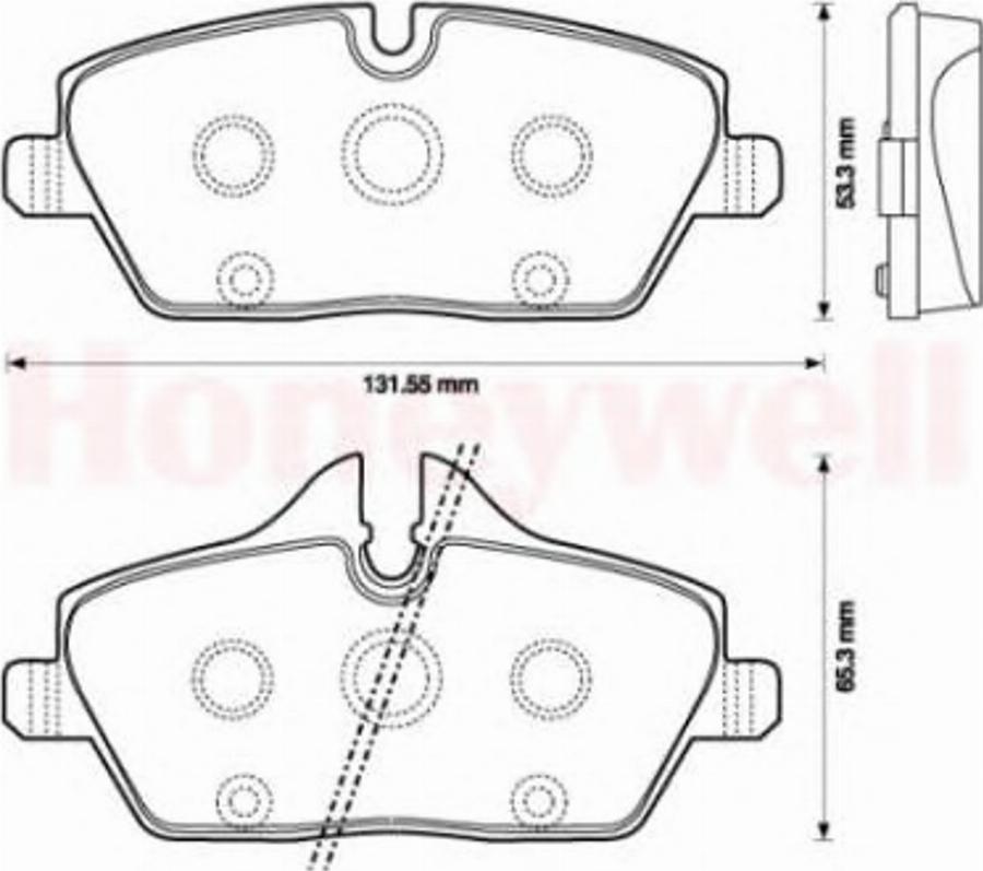 BENDIX 573137X - Тормозные колодки, дисковые, комплект avtokuzovplus.com.ua