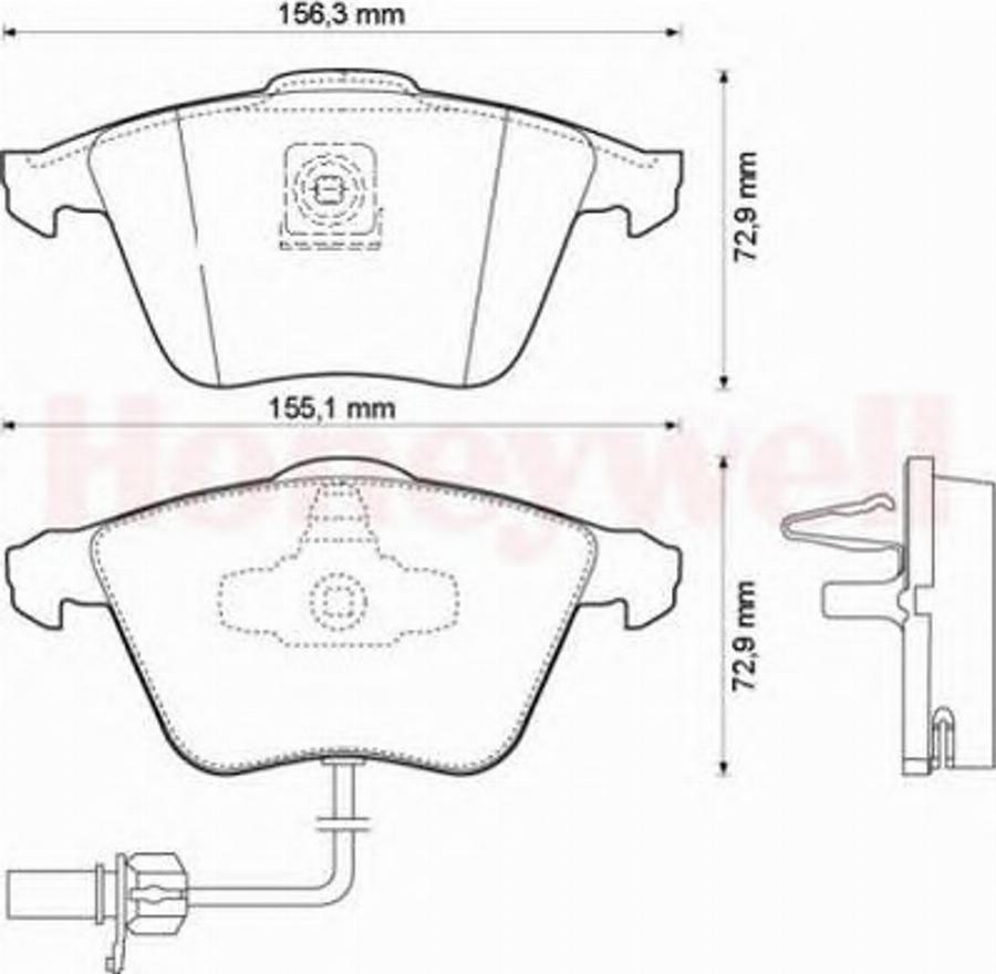 BENDIX 573145B - Тормозные колодки, дисковые, комплект avtokuzovplus.com.ua