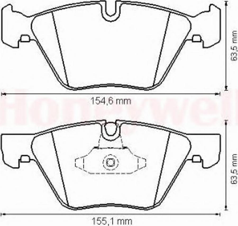 BENDIX 573151 B - Гальмівні колодки, дискові гальма autocars.com.ua