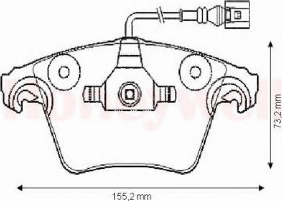 BENDIX 573159B - Тормозные колодки, дисковые, комплект autodnr.net