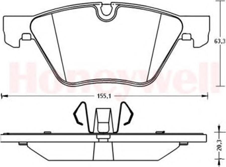 BENDIX 573187B - Тормозные колодки, дисковые, комплект avtokuzovplus.com.ua