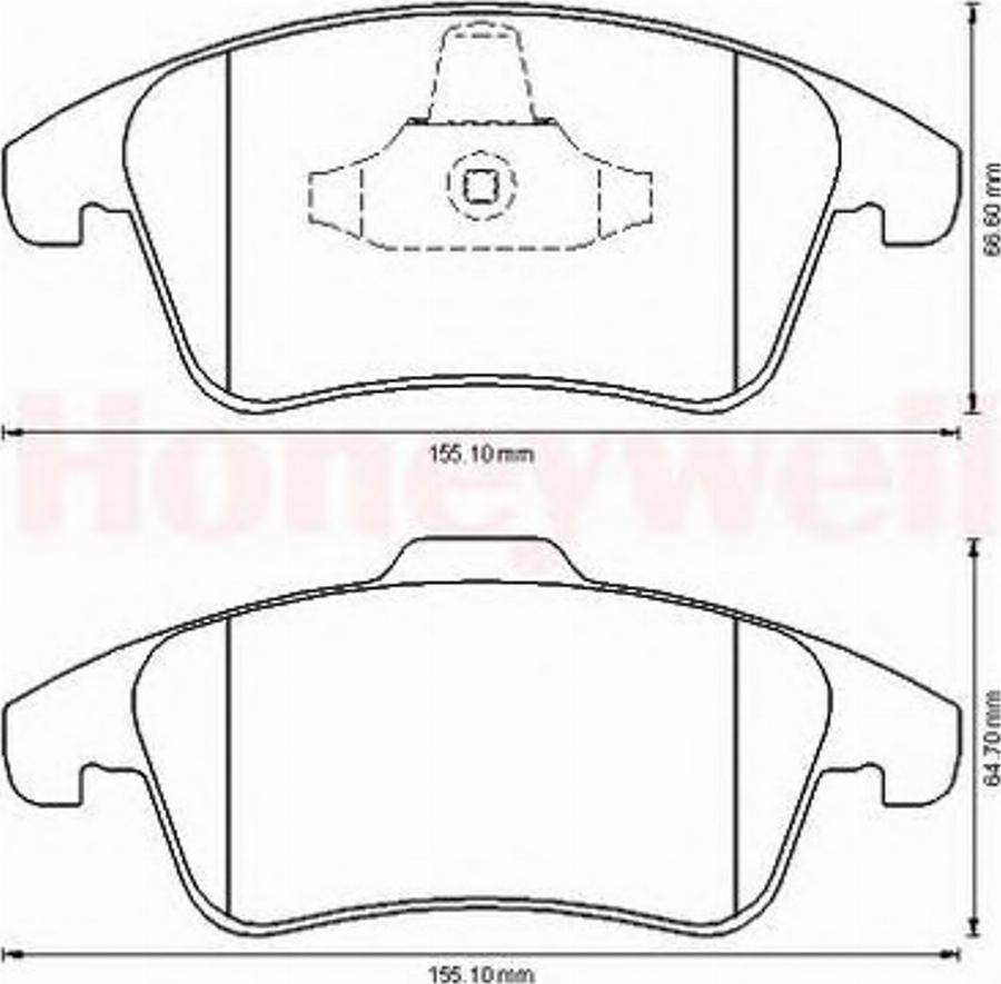 BENDIX 573193B - Тормозные колодки, дисковые, комплект avtokuzovplus.com.ua