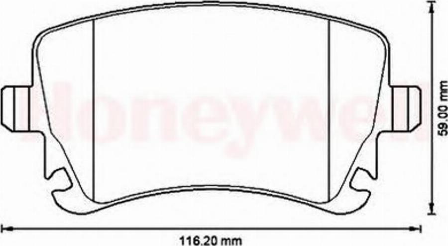 BENDIX 573220B - Тормозные колодки, дисковые, комплект avtokuzovplus.com.ua