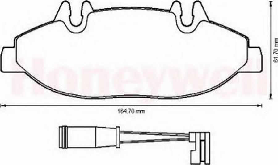 BENDIX 573221B - Тормозные колодки, дисковые, комплект avtokuzovplus.com.ua