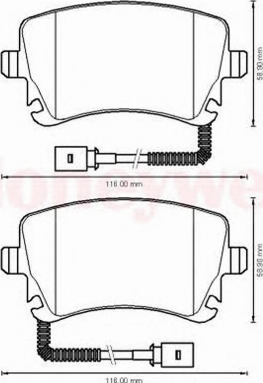 BENDIX 573225B - Тормозные колодки, дисковые, комплект avtokuzovplus.com.ua