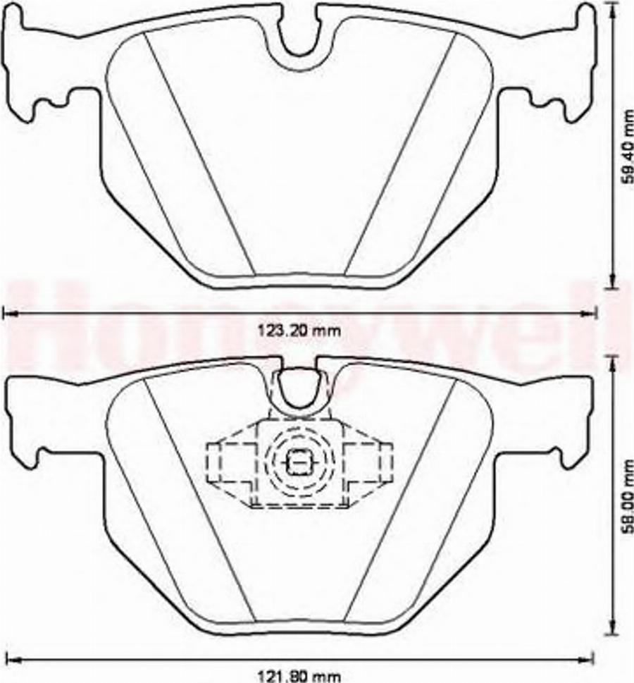 BENDIX 573228B - Тормозные колодки, дисковые, комплект autodnr.net