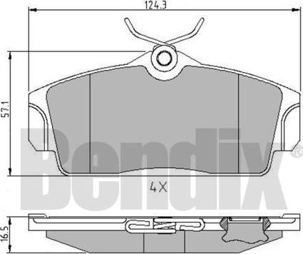 BENDIX 610320 - Гальмівні колодки, дискові гальма autocars.com.ua