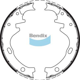 BENDIX BS1584 - Комплект тормозных колодок, барабанные autodnr.net