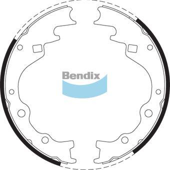 BENDIX BS1587 - Комплект гальм, барабанний механізм autocars.com.ua