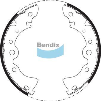 BENDIX BS1598 - Комплект тормозных колодок, барабанные autodnr.net