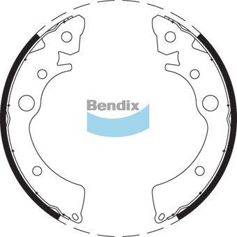 BENDIX BS1610 - Комплект тормозных колодок, барабанные avtokuzovplus.com.ua