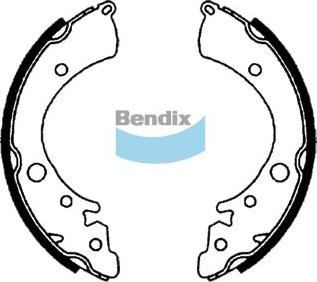 BENDIX BS1613 - Комплект тормозных колодок, барабанные autodnr.net