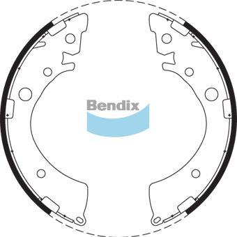 BENDIX BS1614 - Комплект тормозных колодок, барабанные avtokuzovplus.com.ua