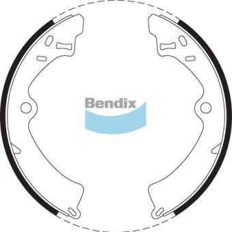 BENDIX BS1627 - Комплект тормозных колодок, барабанные autodnr.net