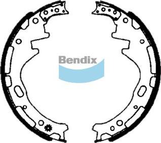 BENDIX BS1652 - Комплект тормозных колодок, барабанные autodnr.net