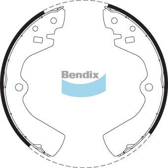 BENDIX BS1656 - Комплект тормозных колодок, барабанные autodnr.net