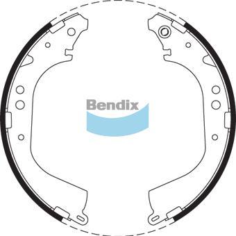 BENDIX BS1660 - Комплект тормозных колодок, барабанные avtokuzovplus.com.ua